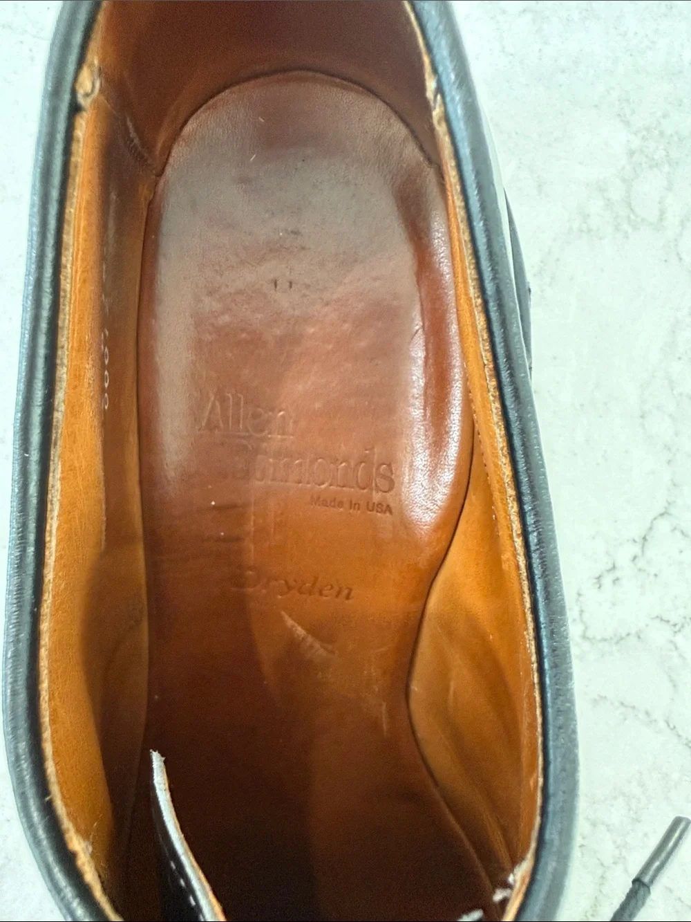 Allen Edmonds Dryden Black Leather Cap Toe Oxford Dress Shoes Men's 7.5 D